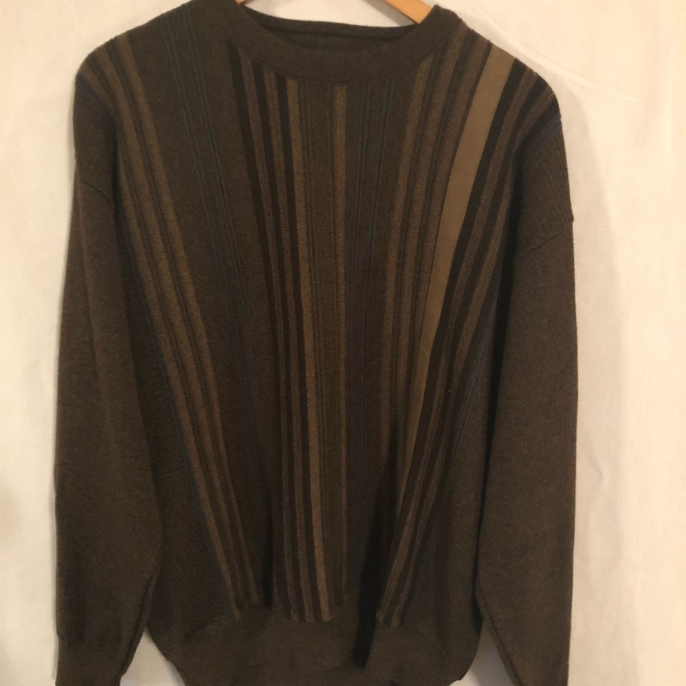Cooper Men’s Brown Stripe Pullover Sweater Size L